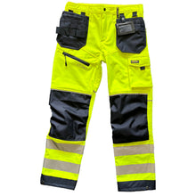 Load image into Gallery viewer, Slim Fit Stretch Softshell Hi-Vis Work Trousers with Holster Pockets