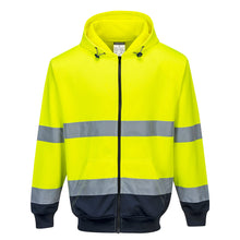 Load image into Gallery viewer, Two-Tone Zip Front Hi-Vis Hoodie