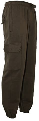 Essential Cargo Style Joggers (Olive & Black)