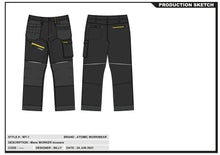 Load image into Gallery viewer, Slim Fit Stretch Softshell Work Trouser with Internal Knee Pad and Holster Pockets (Black)
