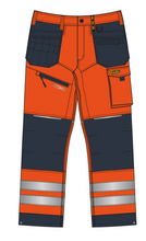 Load image into Gallery viewer, Slim Fit Stretch Softshell Hi-Vis Work Trousers with Holster Pockets
