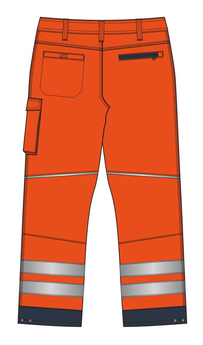 Slim Fit Stretch Softshell Hi Vis Work Trousers with Holster Pockets Wholesale Workwear