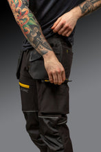 Load image into Gallery viewer, Slim Fit Stretch Softshell Work Trouser with Internal Knee Pad and Holster Pockets (Black)
